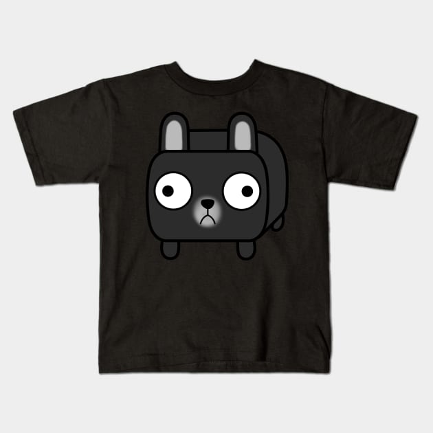 French Bulldog Loaf - Black Frenchie Kids T-Shirt by calidrawsthings